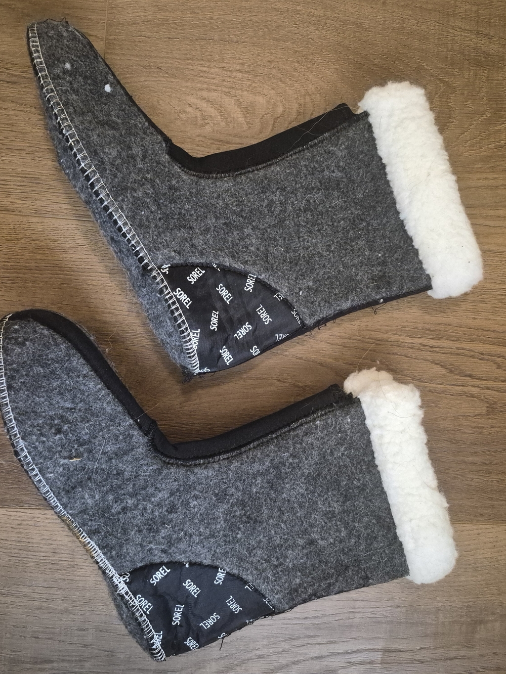 SOREL Women's Gray Fleece-Lined Indoor Slipper Boots
